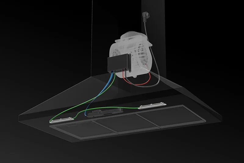 Safera Sense Integral is an integrated control system for smart and connected cooker hoods.