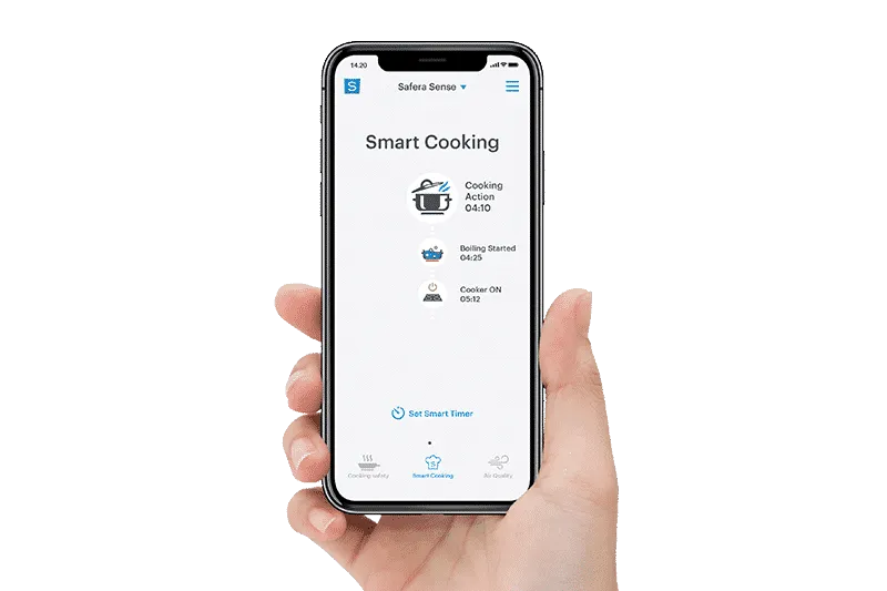 Safera Sense will also help you with cooking and it will set automatic timers for cooking